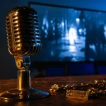 24kgoldn Valentino : microphone sur table, repère clip