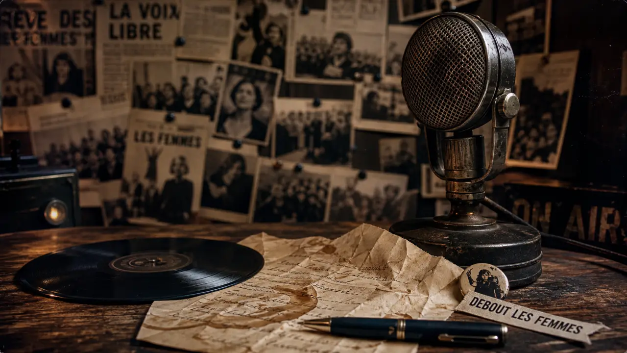 Chanson féministe française : micro studio et sororité