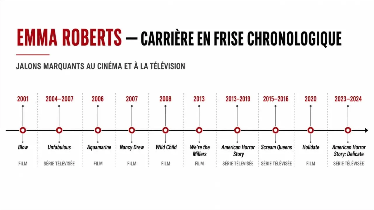 Emma Roberts film et séries TV avec Emma Roberts : frise chronologique de sa filmographie et de ses rôles marquants