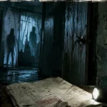 Film d horreur coreen : couloir abandonné, silhouettes fantômes