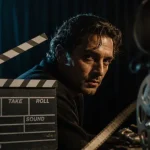 Films et séries tv avec Adam Driver : Adam Driver sur plateau, clapboard 35 mm