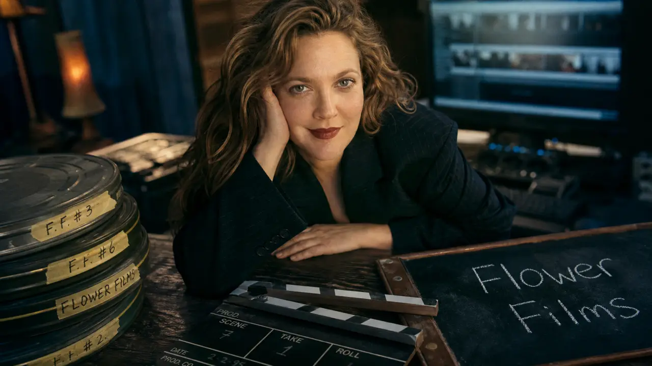 Films et séries tv avec Drew Barrymore, studio et clapboard Flower Films