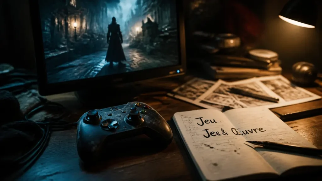 Jeu vidéo comme art : manette et écran, carnet « Jeu & Œuvre »