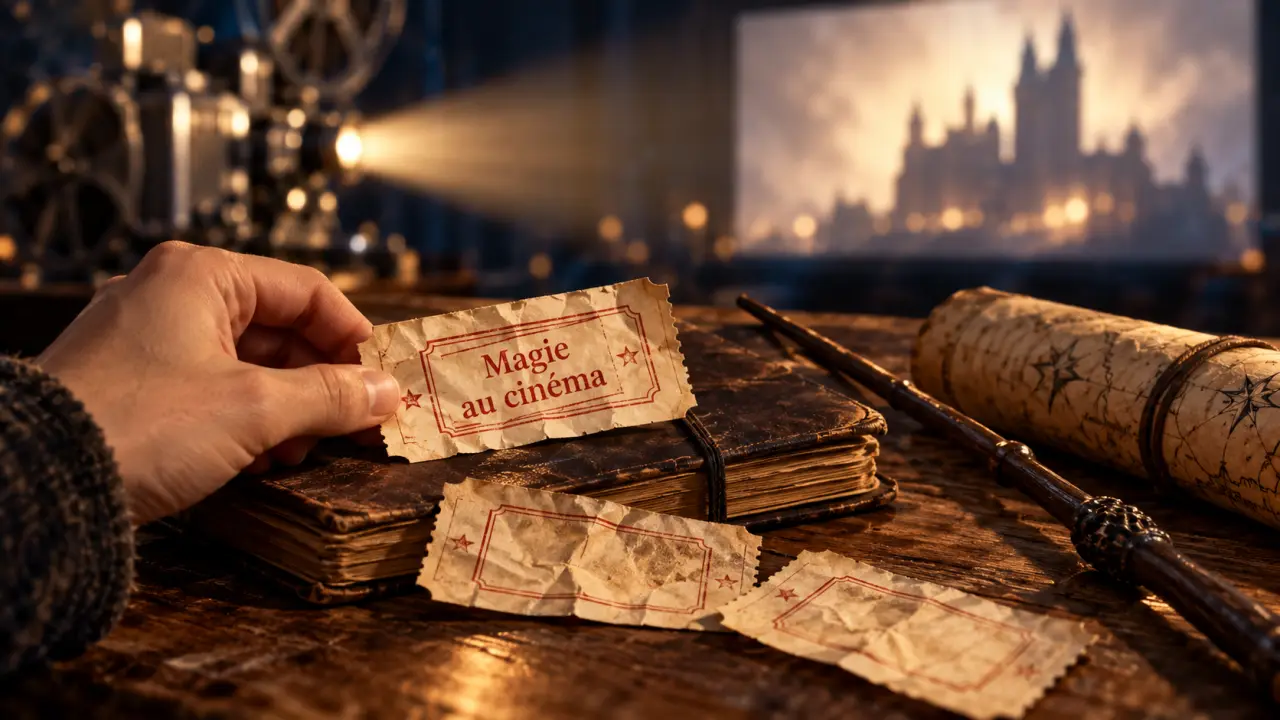 Film fantastique magie : billets et baguette, magie au cinéma